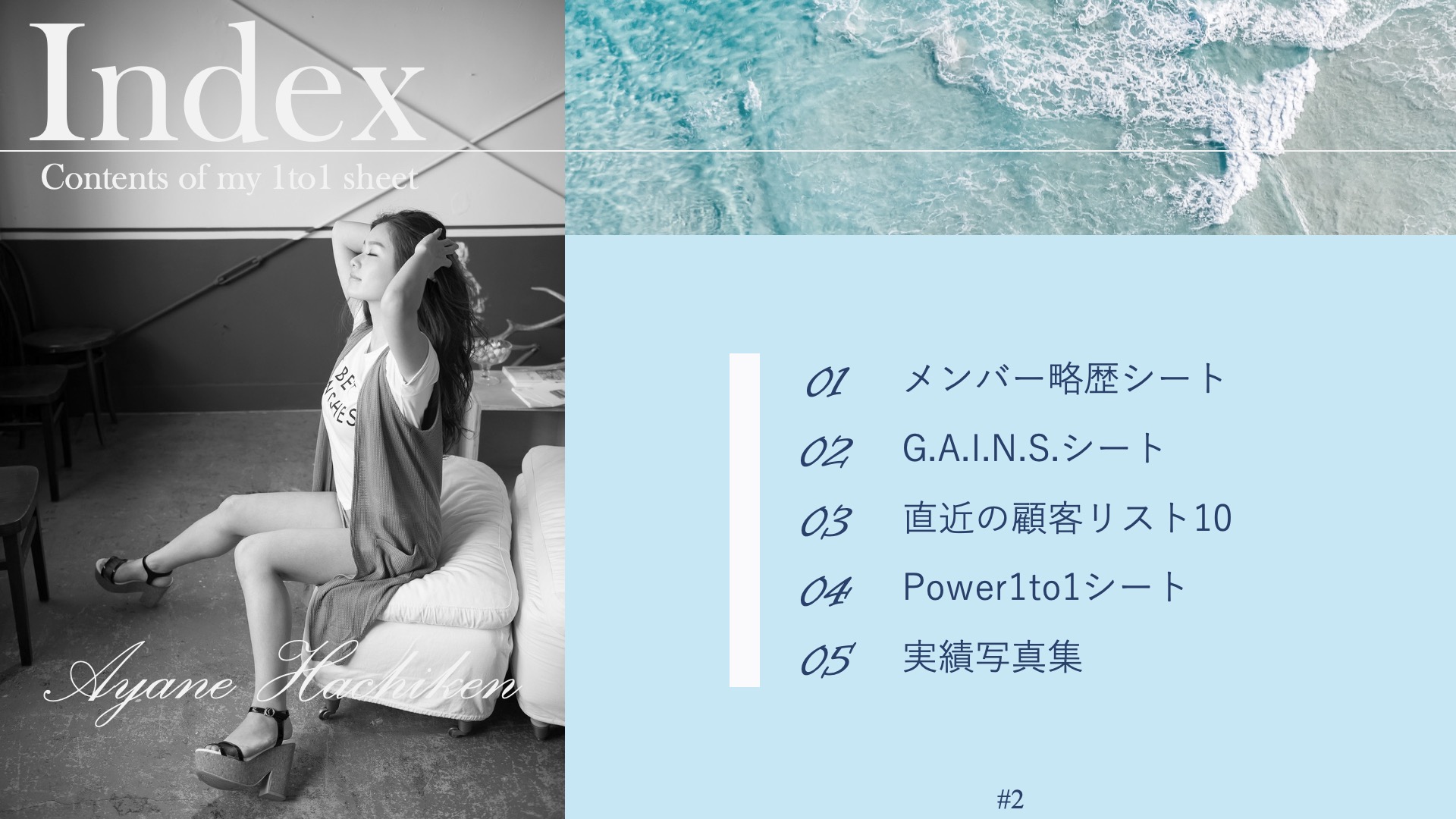 Index｜ポートフォリオの構成