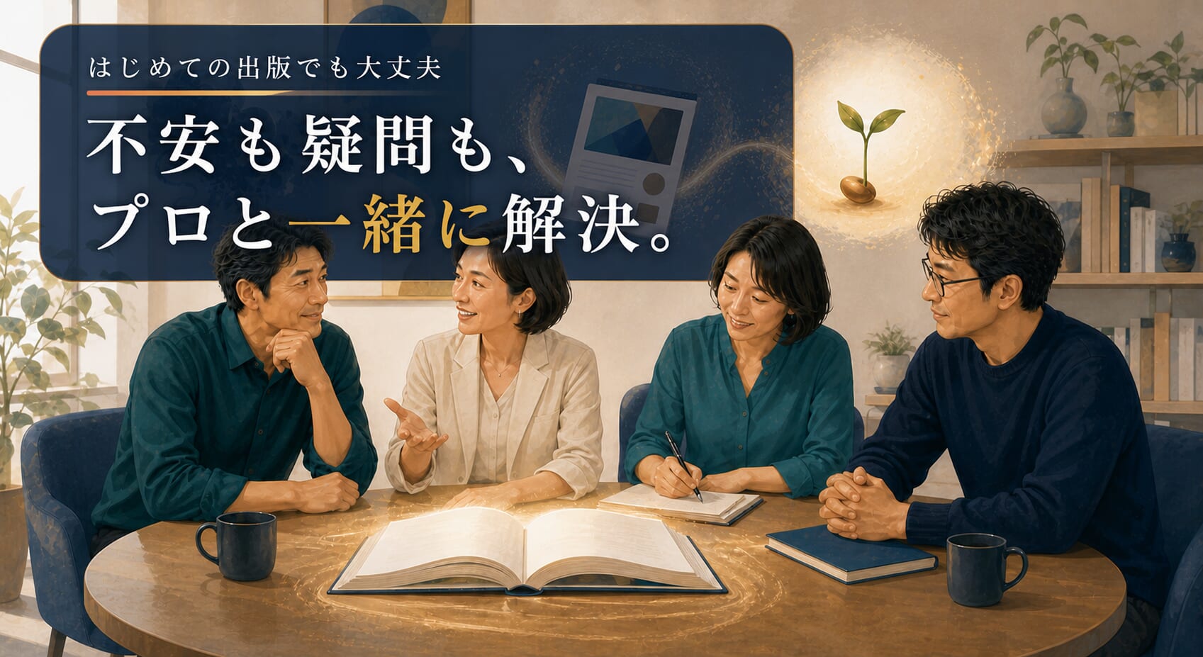 出版チームへの安心できる相談風景