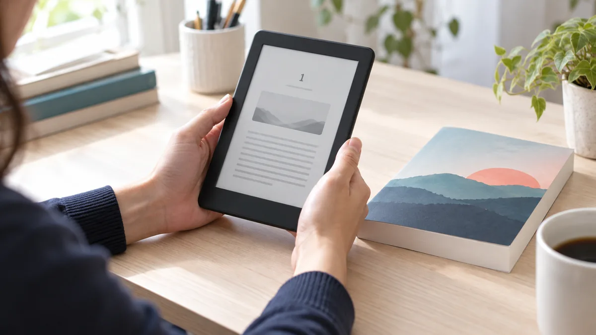 電子書籍と紙の本の出版イメージ